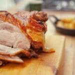 Sunday roast pork with crackling