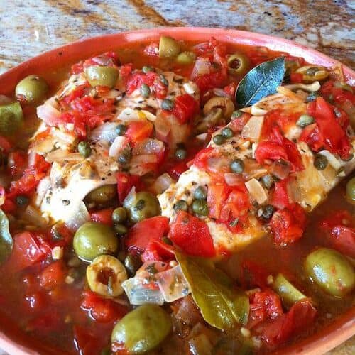 fish fillets in veracruzana sauce
