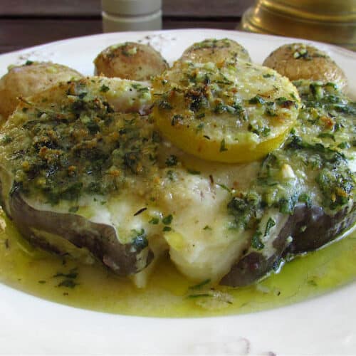 conger eel steak with potatoes