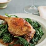 braised duck legs with kale