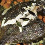 roasted whole plaice