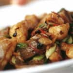 stir fried eel in black bean sauce