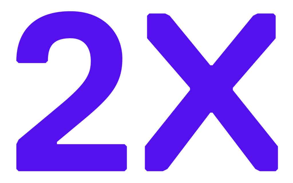 times 2