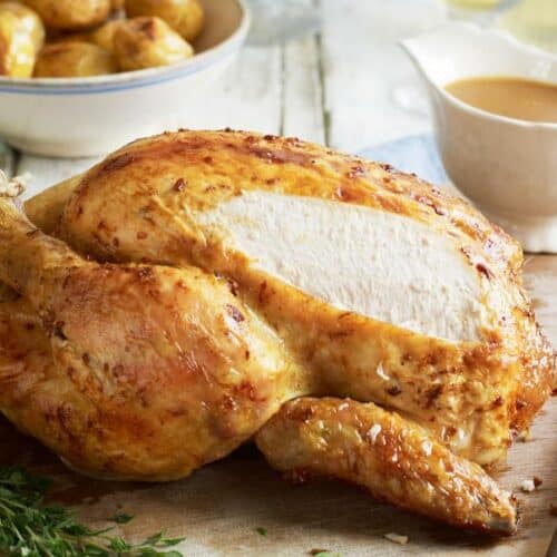 roast chicken on board