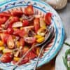 salted anchovy and tomato salad