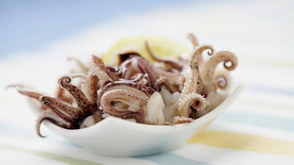 bowl of baby squid