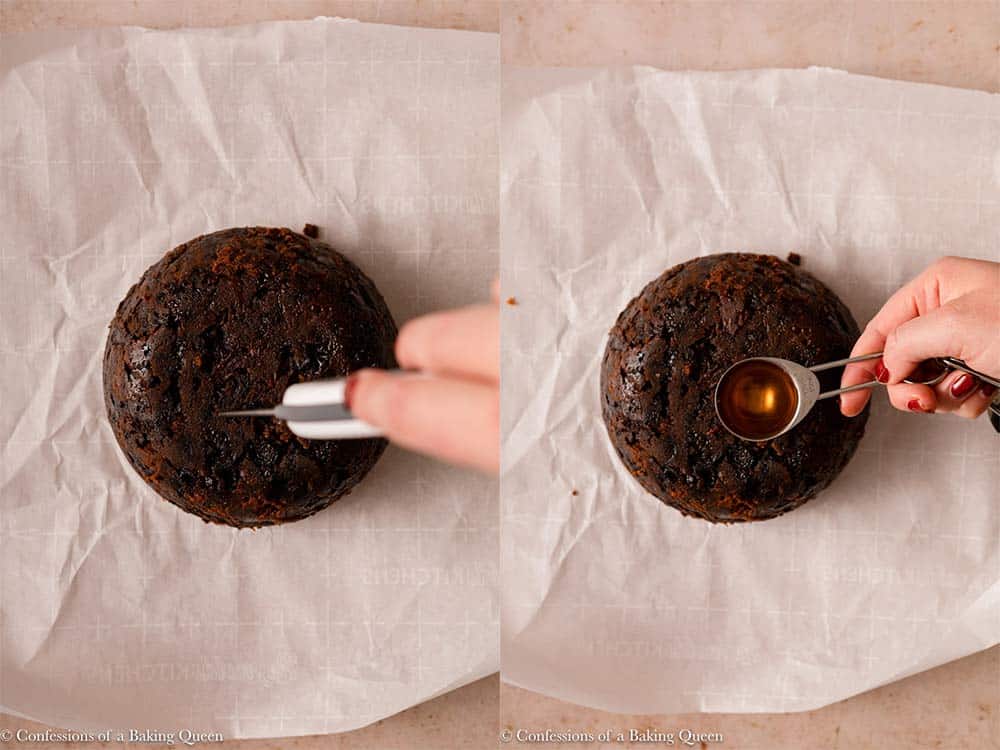 feeding christmas pudding