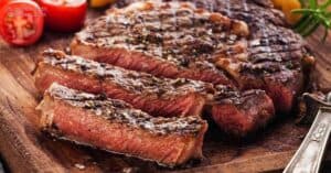cooked ribeye steak