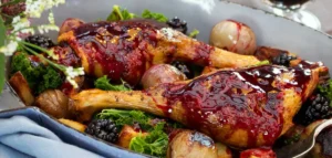 duck legs with blackberry sauce
