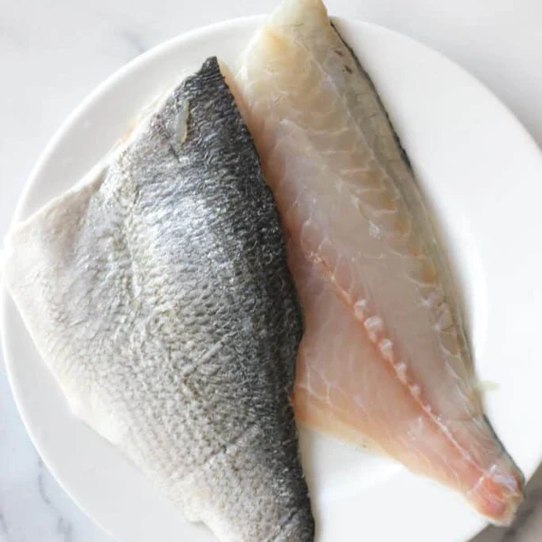 uncooked sea bream fillets